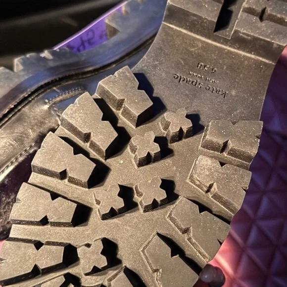 Kate Spade Posh Black Fur Loafers - Picture 4 of 7